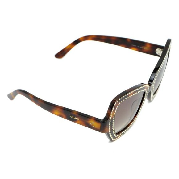 Celine Sunglasses Rhinestone Brown Silver main image 8